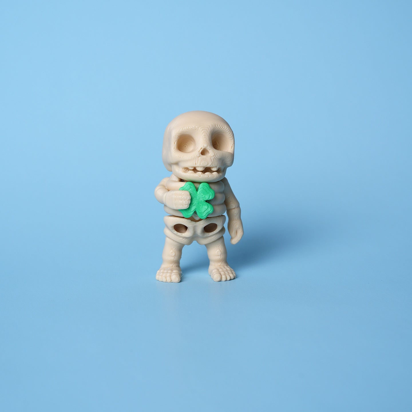 Wholesale 5pcs/pack 3D printed skull figurine office toy small ornaments popular fun creative ugly cute skull skeleton model